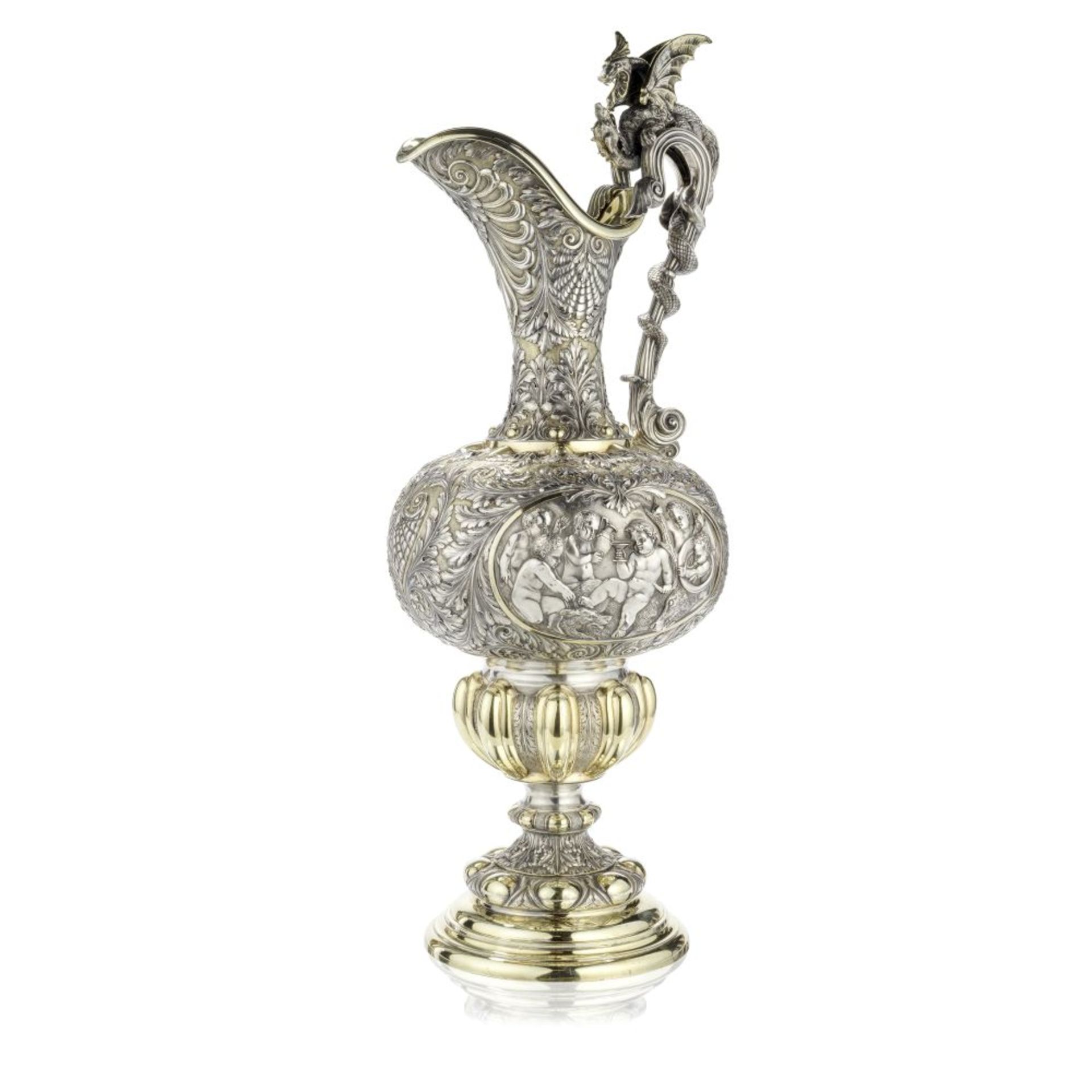 An impressive Victorian silver and parcel-gilt presentation vase Charles Frederick Hancock, Londo...
