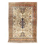 A striking silk Heriz Carpet North West Persia, mid to late 19th century 178cm x 140cm