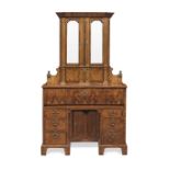 An important Irish George I walnut and featherbanded, sycamore, cedar and marquetry 'architectura...