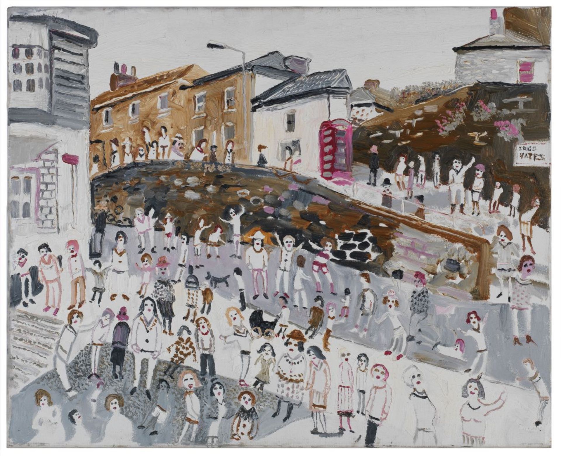 Fred Yates (British, 1922-2008) A Crowded Street (unframed)