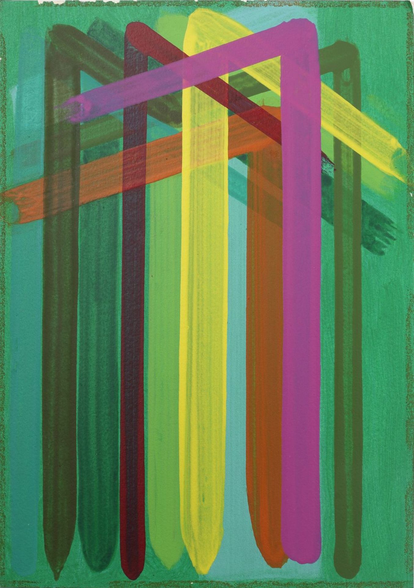 John Copnall (British, 1928-2007) Untitled (Striped Abstracts) the largest 34.5 x 27.5cm (13 9/16...