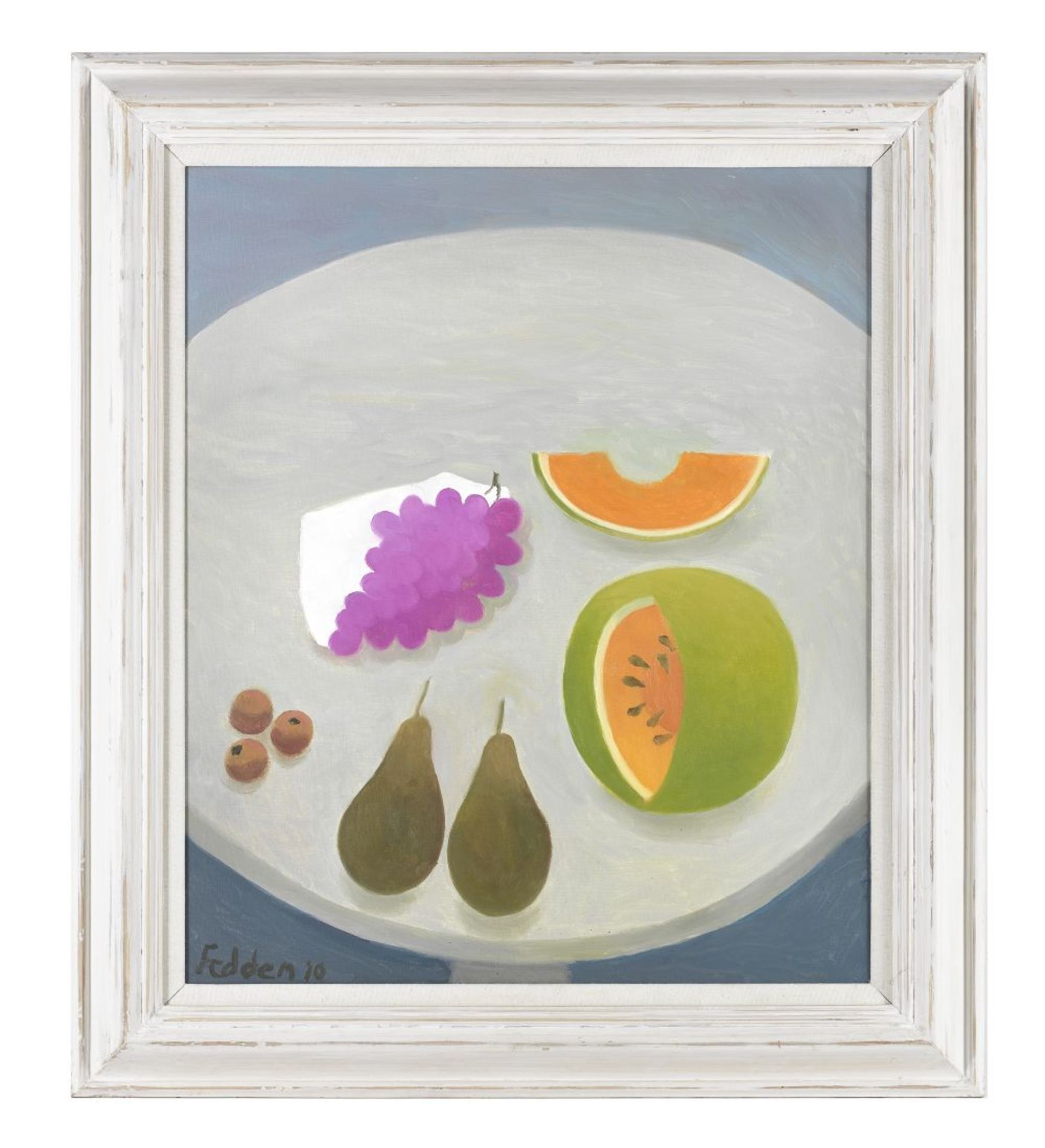 Mary Fedden R.A. (British, 1915-2012) Still Life with Melon and Pears - Bild 2 aus 2