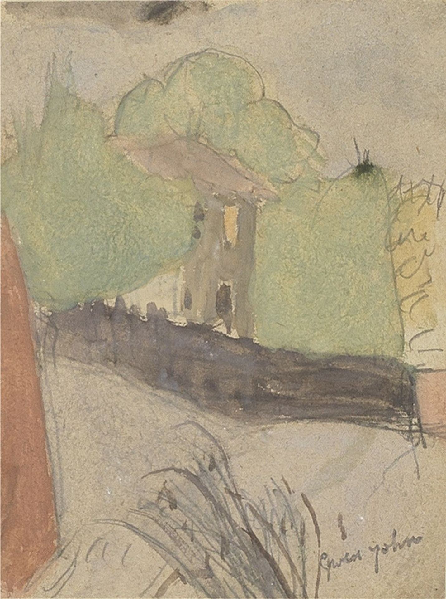 Gwen John (British, 1876-1939) House in Trees (Painted in the late 1920s)