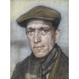 Austin Osman Spare (British, 1886-1956) Portrait of a Man Wearing a Cap