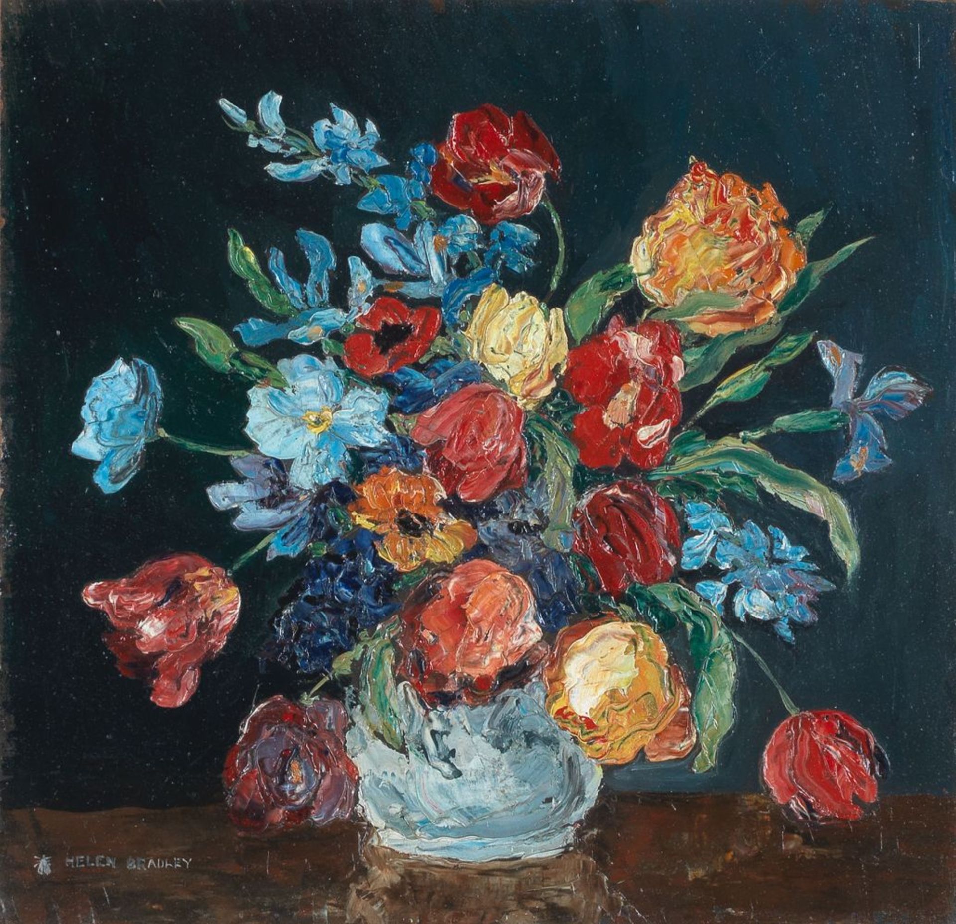 Helen Bradley (British, 1900-1979) Still Life of Flowers