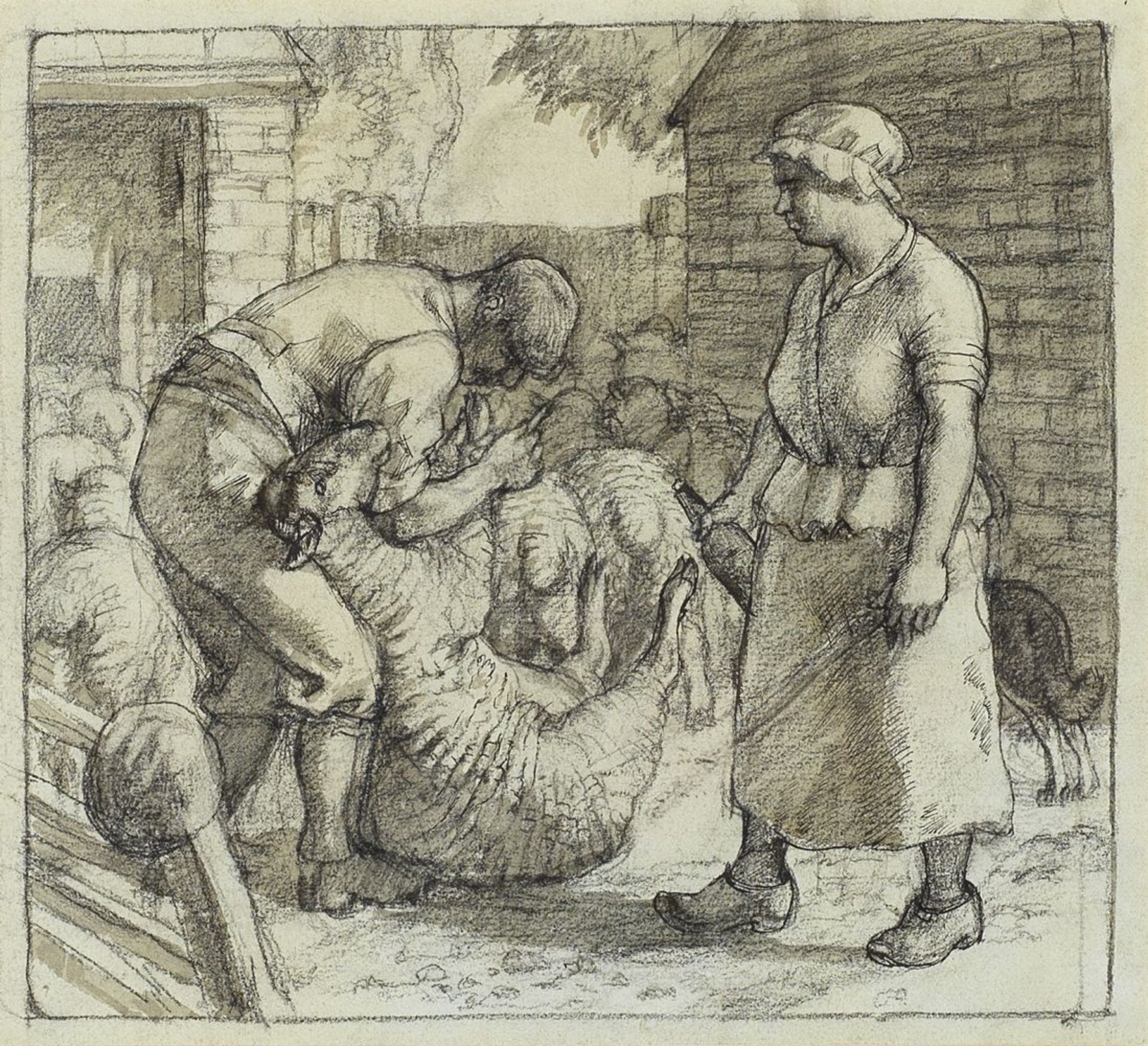 Charles Frederick Tunnicliffe O.B.E., R.A. (British, 1901-1979) The Sheep Shearer (together with ...