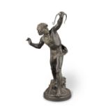 Emile Laporte (1858-1907): A patinated bronze figure of Actaeon