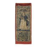 A charming tapestry fragment 16th century 124cm x 51cm