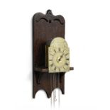 A late 18th century weight driven 'Pantry' wall alarm timepiece with bracket the dial signed John...