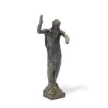 Jules Pierre van Biesbroeck (Belgian, 1873-1965): A patinated bronze figure of an Algerian male