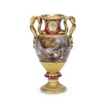 A 20th century Meissen outside-decorated porcelain vase