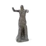 Jules (Pierre) van Biesbroeck (Belgian, 1873-1965): A patinated bronze figure of an Algerian elder