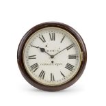 A late 19th / early 20th century mahogany stained wall timepiece the dial signed Groom, Congleton