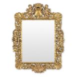 A Spanish or Italian 18th century carved giltwood mirror or picture frame