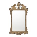 A George I/II giltwood and gilt gesso mirror