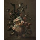 Circle of Anne Vallayer-Coster (Paris 1744-1818) Roses, tulips and other flowers in an urn
