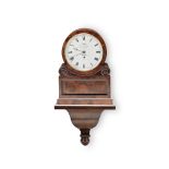 A good mid 19th century mahogany bracket timepiece together with an associated wall bracket the d...