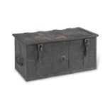 A German 17th century cast-iron strong box