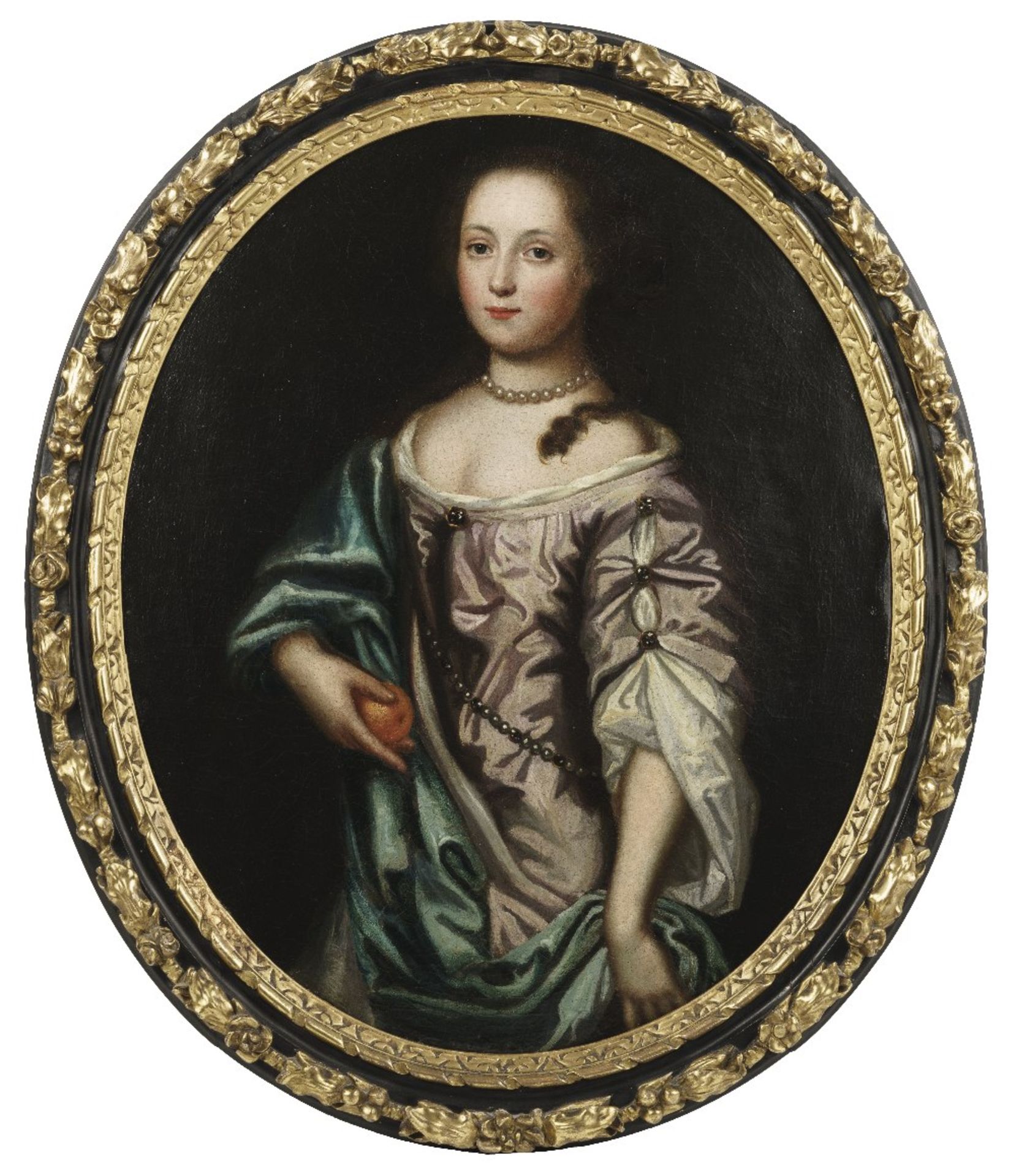 Follower of Willem Wissing (Amsterdam 1656-1687 Burghley) Portrait of a young woman, three-quarte... - Image 2 of 2