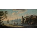 Attributed to Alessandro Grevenbroeck (Venice, active 1717-1787) A Mediterranean harbour scene wi...