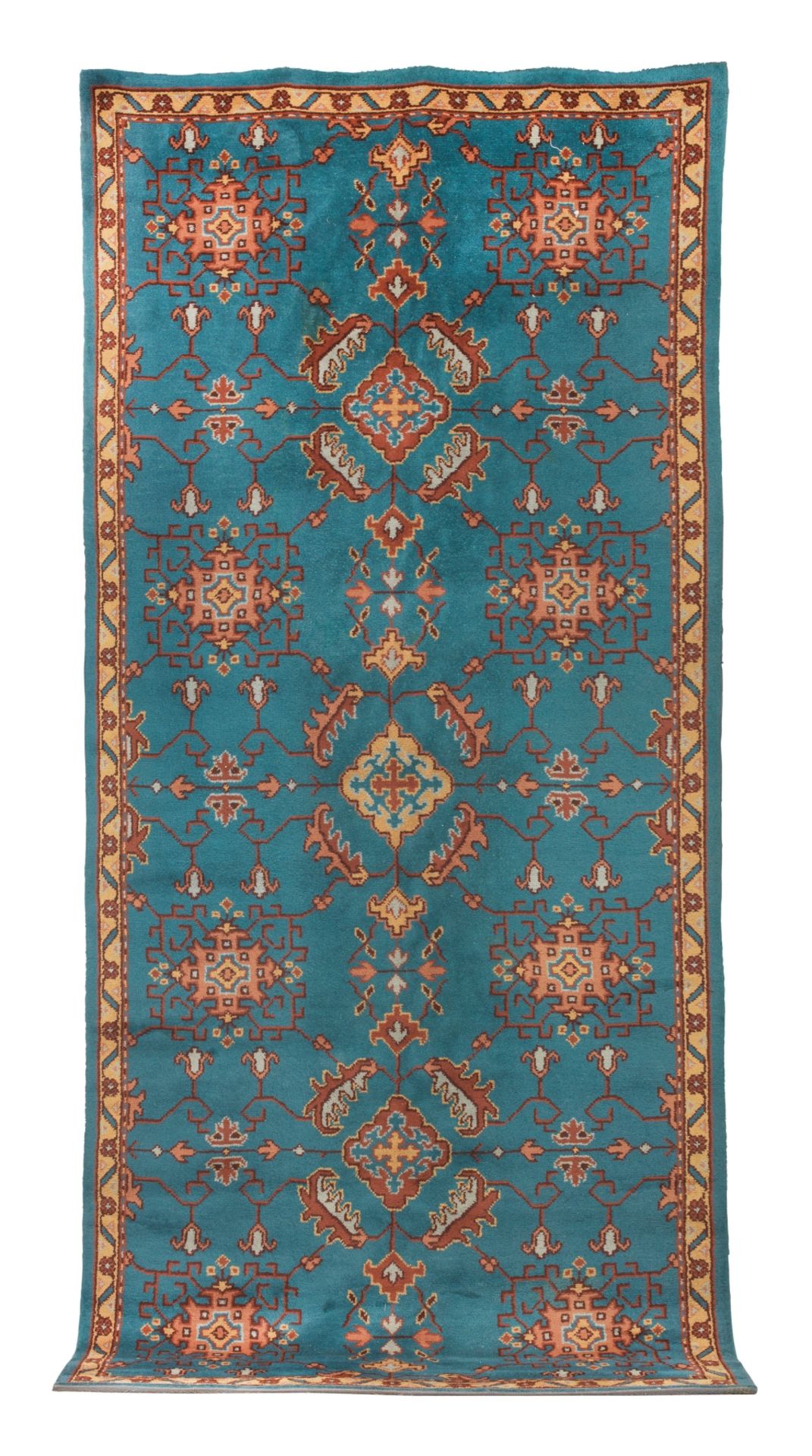 An unusual Indian carpet 433cm x 199cm