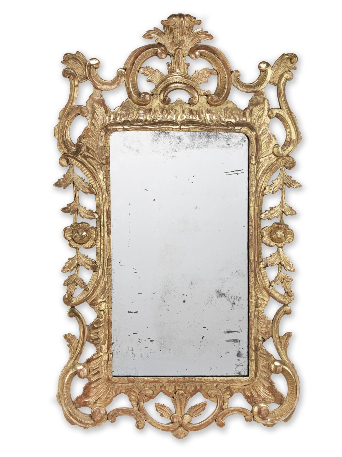 A George III carved giltwood mirror