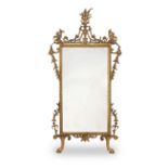 An Italian late 19th century carved giltwood mirror in the late 18th century Neoclassical style