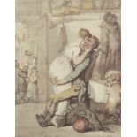 Thomas Rowlandson (London 1756-1827) Batchelor's fare, bread, cheese and kisses (together with a ...
