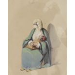 Attributed to Vittorio Amadeo Preziosi (Maltese, 1816-1882) Two figure studies including a Turk w...