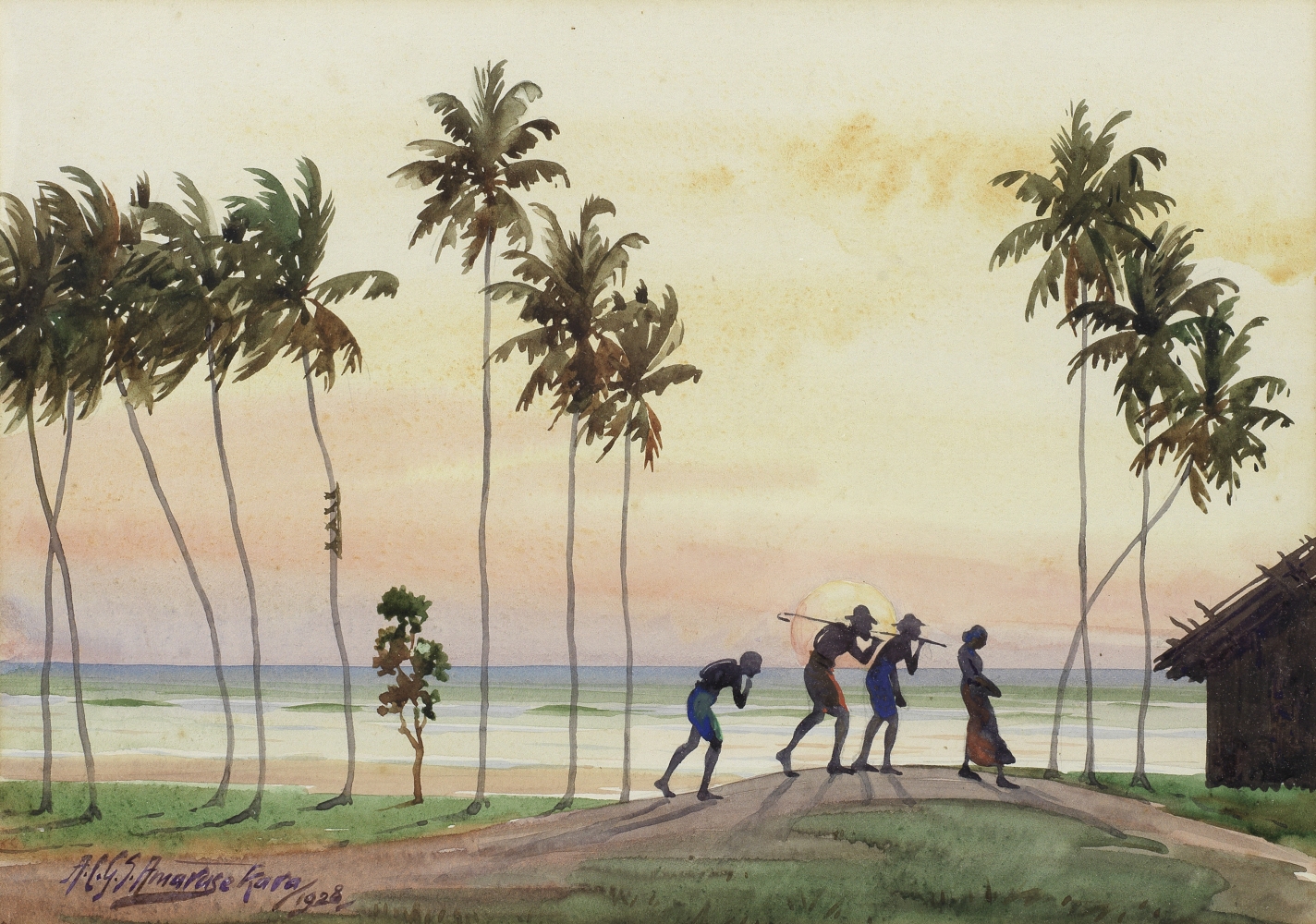 Abraham Christopher Gregory Suriarachi Amarasekara (Sri Lankan, 1883-1983) Sunset