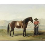 Daniel Thomas Egerton (British, 1797-1842) Portrait of a ranchero and his horse, Mexico