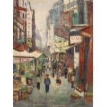 Aquilla Agnes Seekings, 20th Century Street scene in Chinatown, Singapore