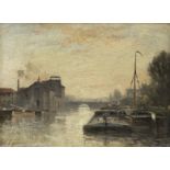 Stanislas L&#233;pine (French, 1835-1892) Le Canal de la Vilette