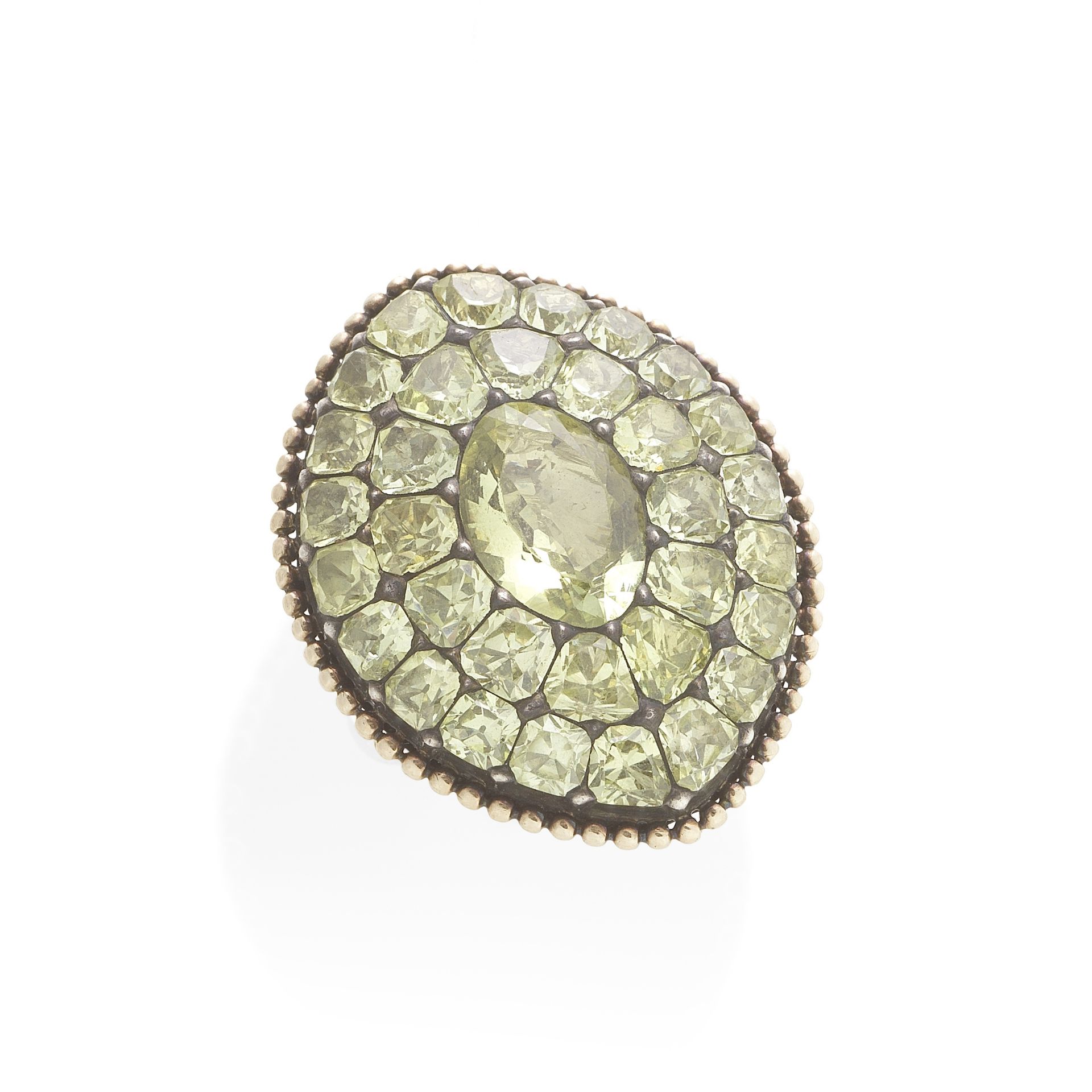 CHRYSOBERYL PLAQUE RING, PORTUGUESE, LATE 18TH CENTURY