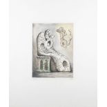 Henry Moore O.M., C.H. (British, 1898-1986) Seated Mother and Child Etching and aquatint with rou...