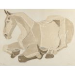 Dame Elisabeth Frink R.A. (British, 1930-1993) Resting Horse Lithograph printed in colours, 1981,...