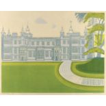 Edward Bawden R.A. (British, 1903-1989) Audley End House Linocut printed in colours, 1973, on wov...