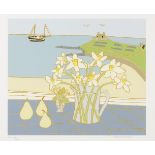 Bryan Pearce (British, 1929-2007) Daffodils on the Windowsill Screenprint in colours, 1996, on wo...