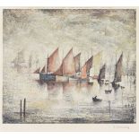 Laurence Stephen Lowry R.A. (British, 1887-1976) Sailing Boats Offset lithograph printed in colou...