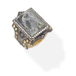 SEVAN BI&#199;AK&#199;I: DIAMOND AND COLOURED DIAMOND INTAGLIO RING,