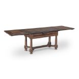 A Flemish or Dutch oak draw-leaf table Probably adapted or reduced in size from a much larger 17t...