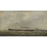 George Mears (British, active 1866-1895) The paddle steamer Brittany coming out of Newhaven bound...