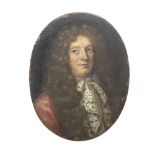 A portrait miniature of an 18th century gentleman 6.5 x 5cm (2 9/16 x 1 15/16in) oval