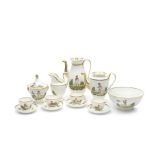 A 19th century twenty-four piece Paris gilt porcelain part tea and coffee service (24)