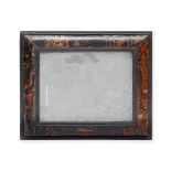 A late 17th century cushion framed tortoiseshell mirror