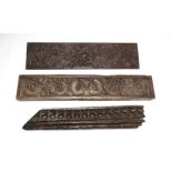A collection of three carved oak fragments 15th century and later (3)