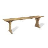 A stripped pine refectory tableLate 19th / early 20th century