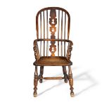 An ash and elm Windsor armchair19th century