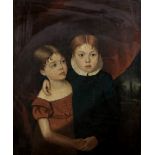 English School (19th Century) Siblings