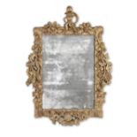 An Italian Baroque carved giltwood mirror 17th century and later
